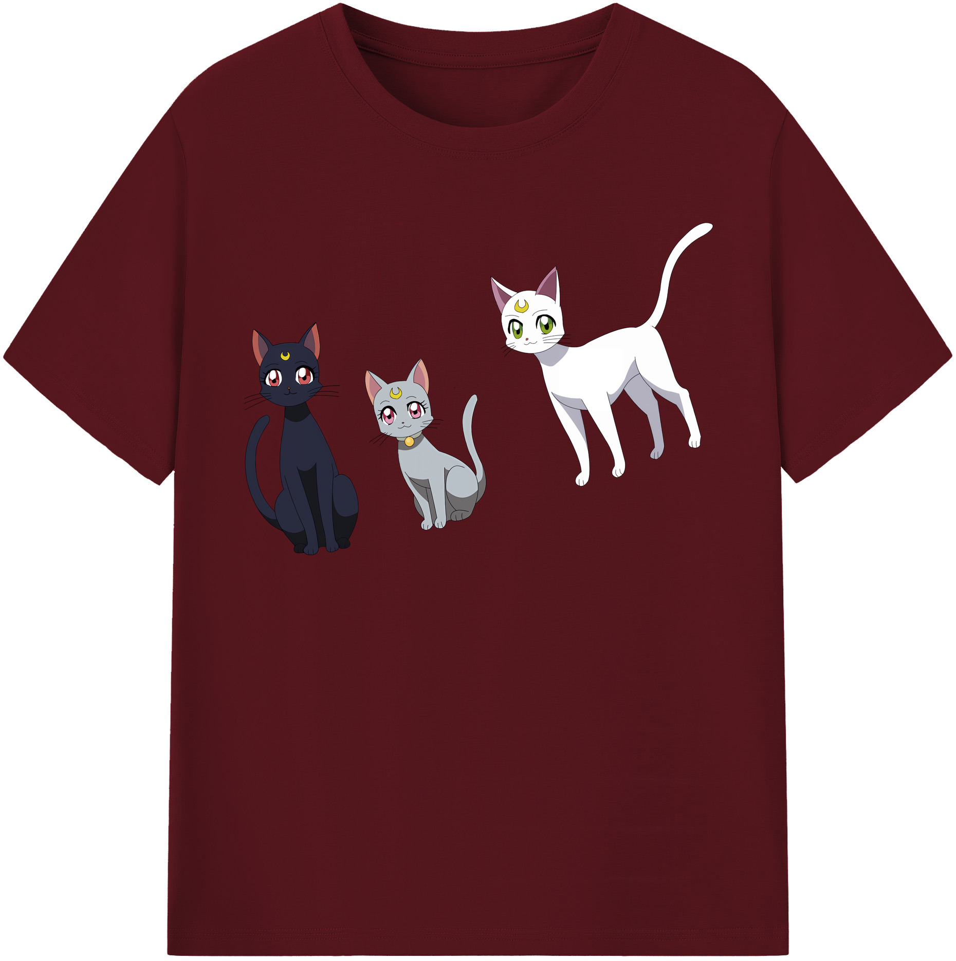 （画像用） 美少女戦士セーラームーン Sailor Moon 綿100％半袖Tシャツ（フロントプリント）